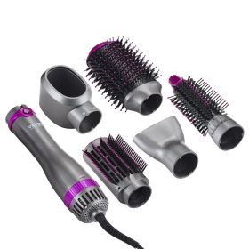VEVOR Hair Air Styler and Dryer Brush, 5-in-1 Multi Hair Styler, Ionic Blow Dryer Brush with 3 Heat Settings, 3 Brushes & 2 Nozzles