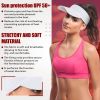 White Visor Hats for Women and Men, One Size. Stretchable Women Visor Hats for Summer with Elastic Band