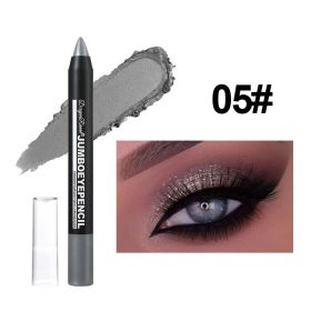 Smoky Dark Green Eyeshadow Pencil Stick Waterproof Pearlescent 12 Colors Metallic Glitter Eye Shadow Highlighter Pen Makeup Tool (Color: 05)