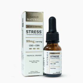Stress Relief Tincture â€“ Full-Spectrum Hemp Extract with CBD, CBN & CBG - Fast-Acting Natural Calm & Relaxation (Strength: Heavy, size: 15 ML)