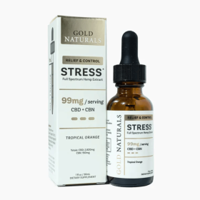Stress Relief Tincture â€“ Full-Spectrum Hemp Extract with CBD, CBN & CBG - Fast-Acting Natural Calm & Relaxation (Strength: Heavy, size: 30 ML)