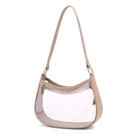 MKF Colelction Anna Clear Shoulder Bag by Mia K (Color: Taupe)