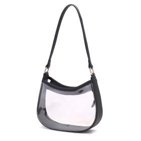 MKF Colelction Anna Clear Shoulder Bag by Mia K (Color: Black)