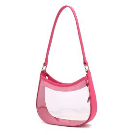 MKF Colelction Anna Clear Shoulder Bag by Mia K (Color: fuchsia)