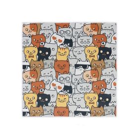 Self-Adhesive Camera Square Cloth, Foldable Silent Magic Self-Adhesive Fleece Cloth For Storage, Baskets, Bins & Containers for Home Organization (Style: Cat)