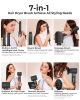 7-in-1 Air Styler Set 110000 RPM Hair Dryer Brush Hot Air Brush Hair Styler High-Speed Motor Blow Dryer Warm Air Brush Set with 7 Attachments, Drying