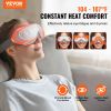 VEVOR Eye Massager with Heat & Remote, Heated Eye Massage Mask with 5 Modes and Bluetooth Music, 180Â° Foldable Eye Care Massager for Eye Strain